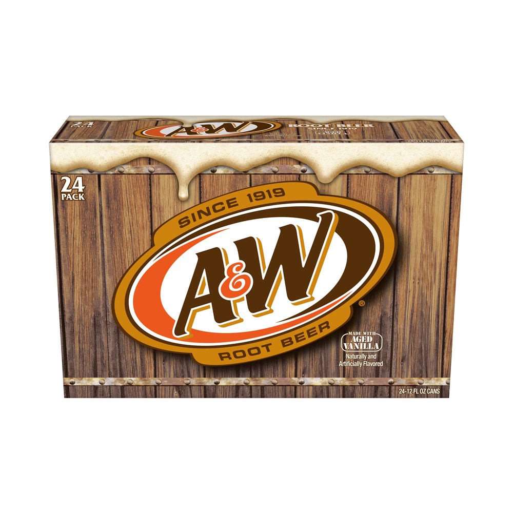 Bebida Cerveza de Raíz Lata A&W 24 un x 355 ml