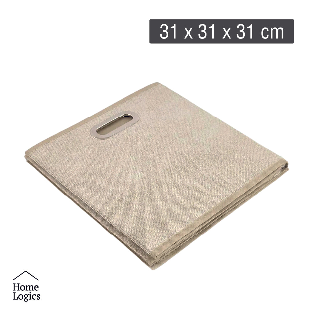 Caja Almacenamiento Beige 31 x 31 cm Home Logics 1 un
