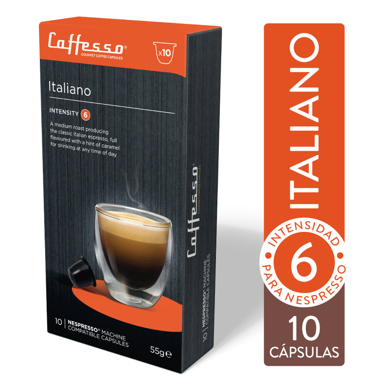 Cápsulas de Café Italiano para Nespresso Caffesso 10 un