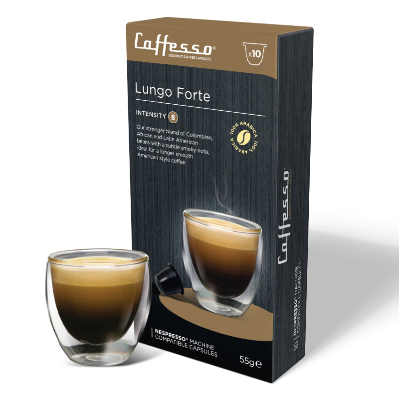 Cápsulas de Café Lungo Forte para Nespresso Caffesso 10 un