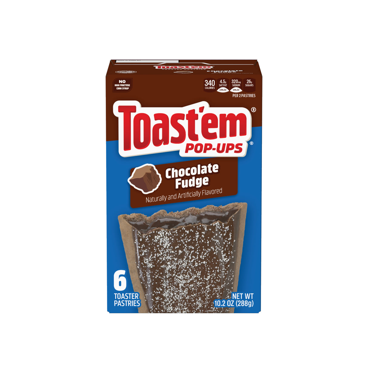 Pop-Ups Fudge Chocolate Toast'Em 6 un x 48 g