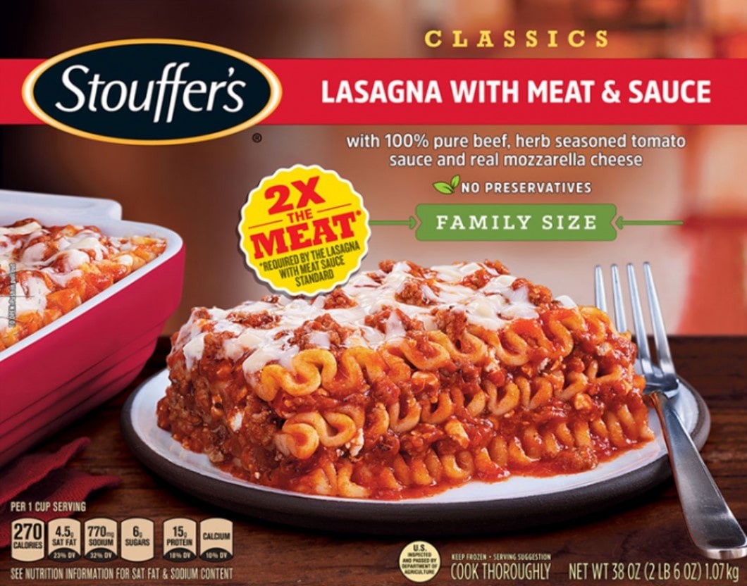 Lasaña con Carne Familiar Stouffer's Nestlé 1,07 kg