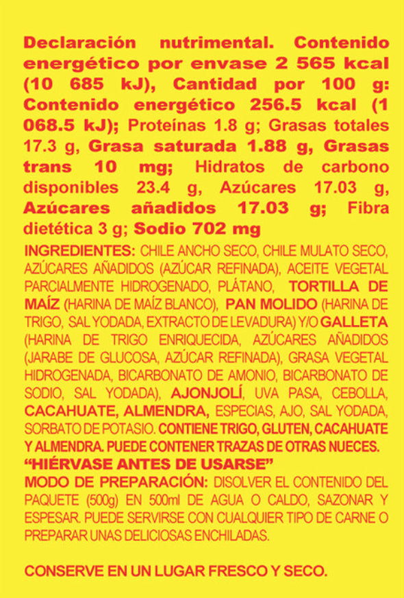 Mole en Pasta Xiqueño 500 g