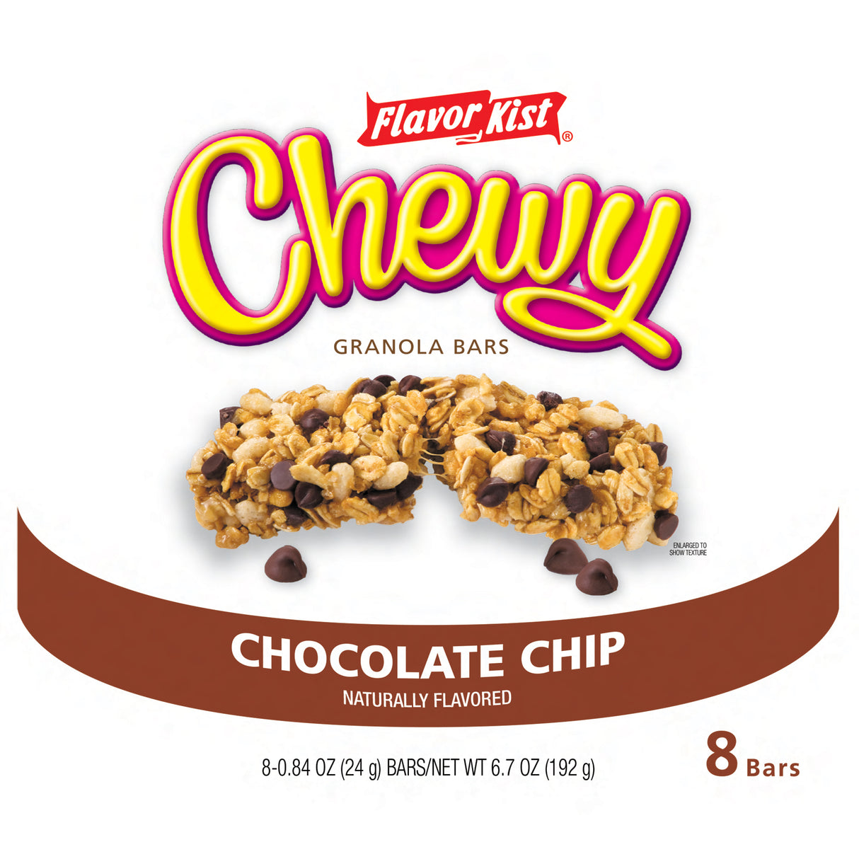 Barritas de Granola Chewy Chips Chocolate Flavor Kist 8 un x 24 g