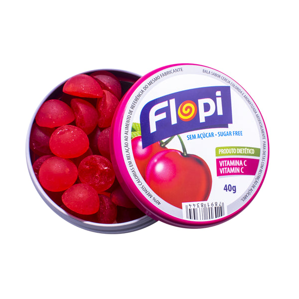 Caramelo sin Azúcar Cereza Flopi 12 x 40 g