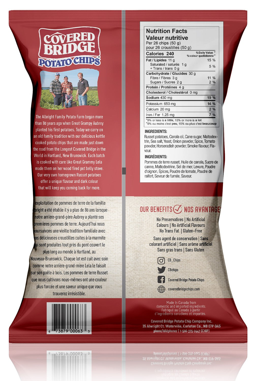 Papas Fritas BBQ Covered Bridge 12 x 170 g