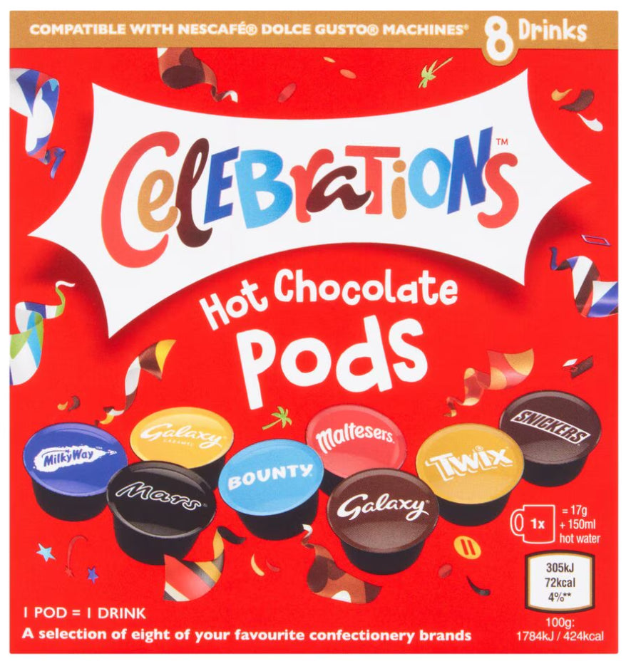 Chocolate Caliente Celebrations en Cápsulas Mars 8 un