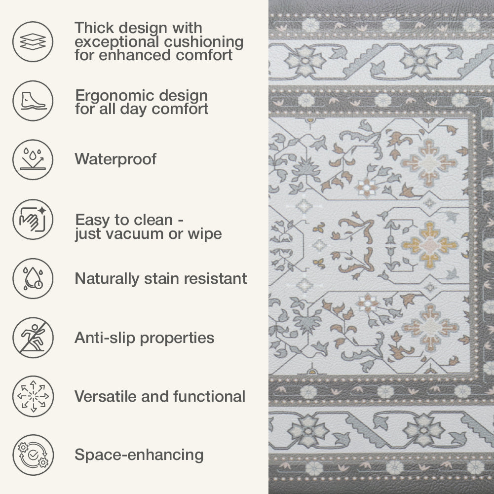 Set de 2 Alfombras Anti Fatiga Café 12 mm Home Logics 1 un