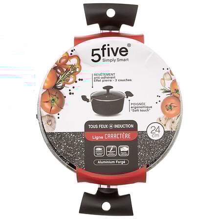 Olla con Tapa Aluminio Forjado 24 cm 5five 1 un