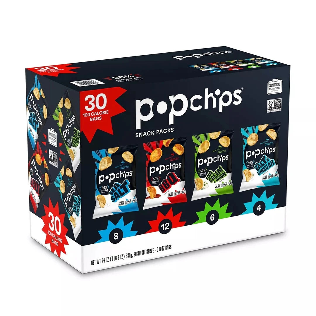 Papas Fritas Variedades PopChips 30 un x 23 g