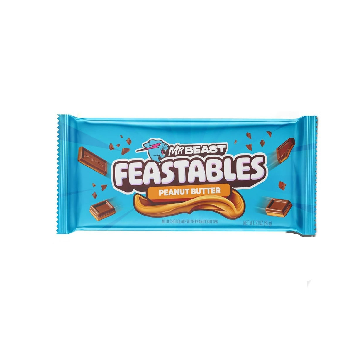 Barritas Mr. Beast Mantequilla Maní Feastables 60 g