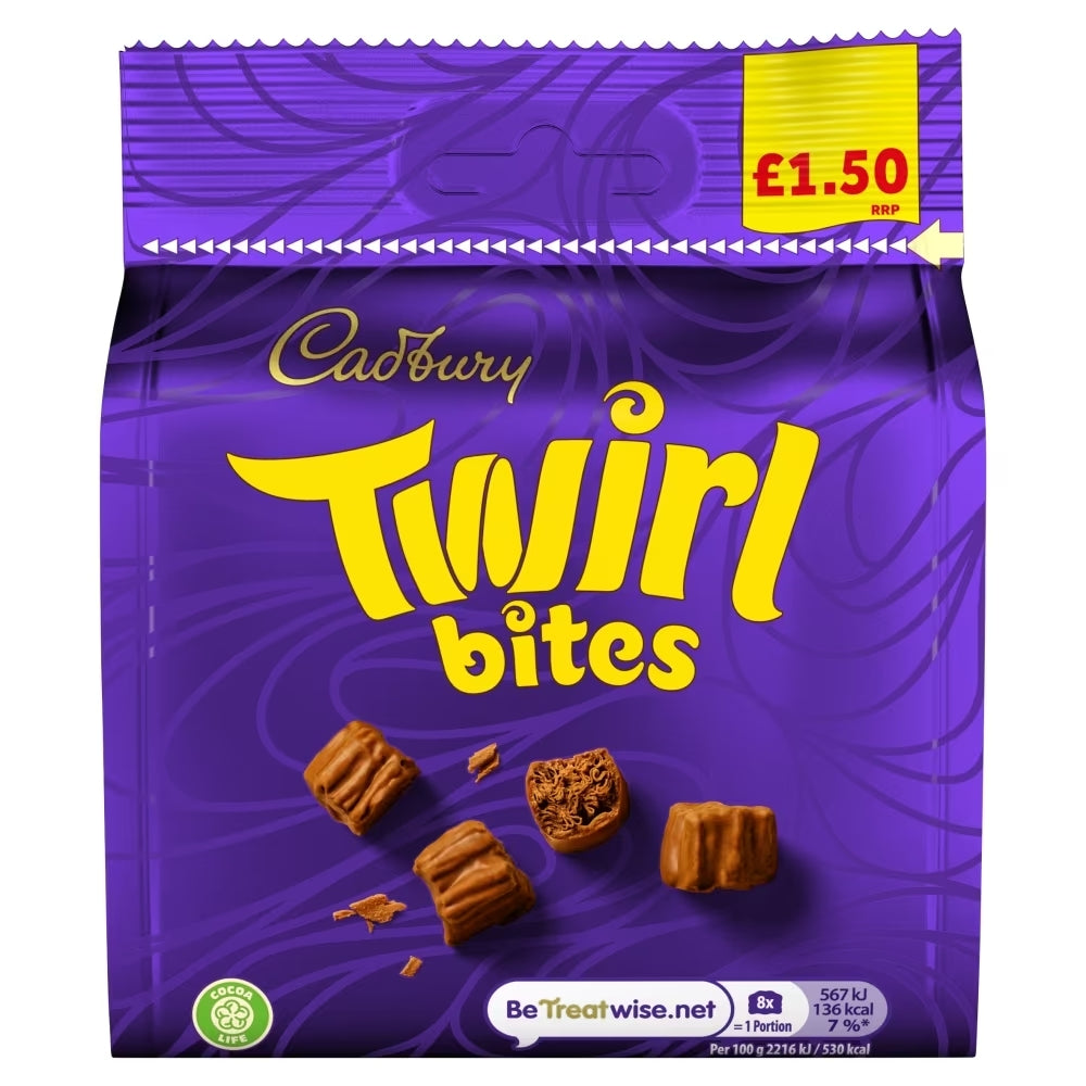 Chocolate Twirl Bites Cadbury 85 g