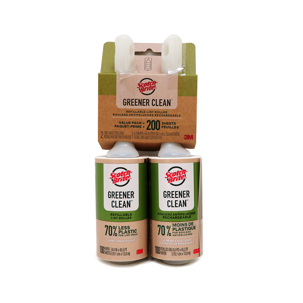 Set 2 Rodillos Quitapelusas Greener 100H Scotch Brite 3M 1 un