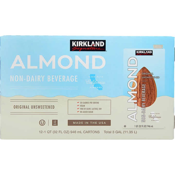 Bebida Vegetal de Almendras Kirkland 12 un x 946 ml