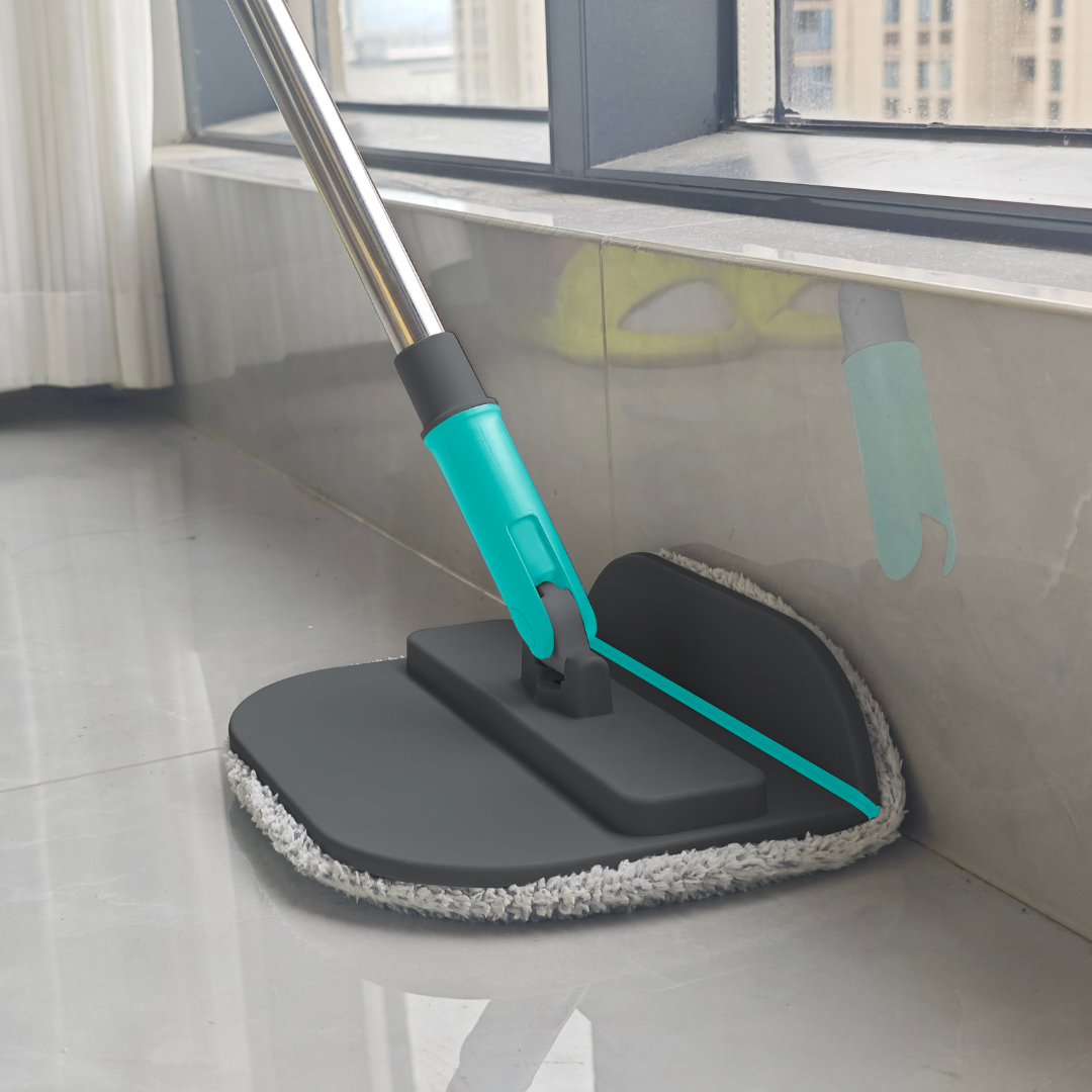 Set Mopa Cuadrada Spin Gris Oscura con Repuesto Clynder 1 un