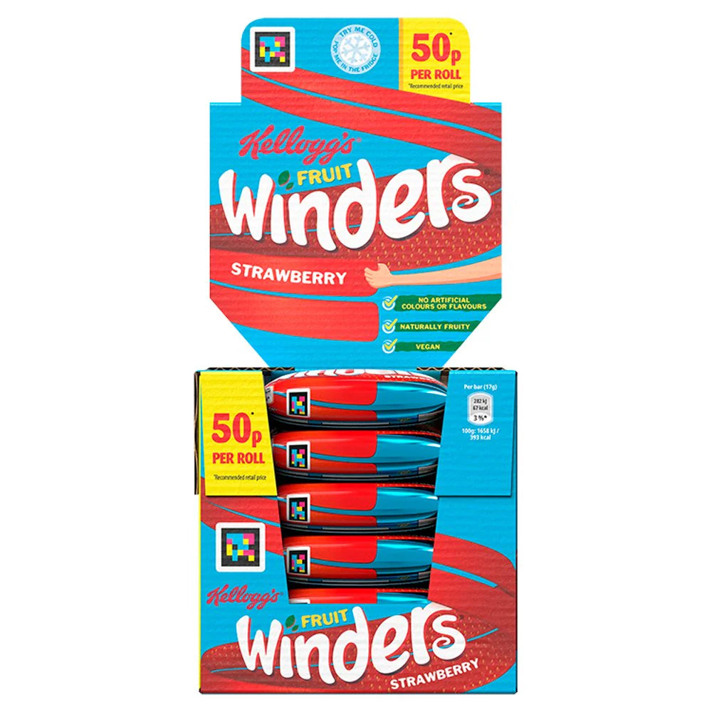 Barras de Fruta Frutilla Winders Rolls Kellogg's 30 x 17 g