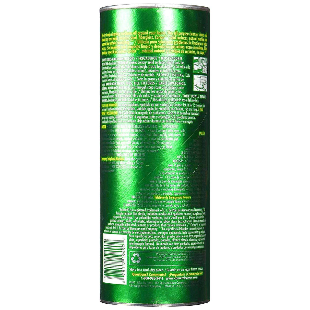 Desinfectante en Polvo con Cloro Comet 708 g