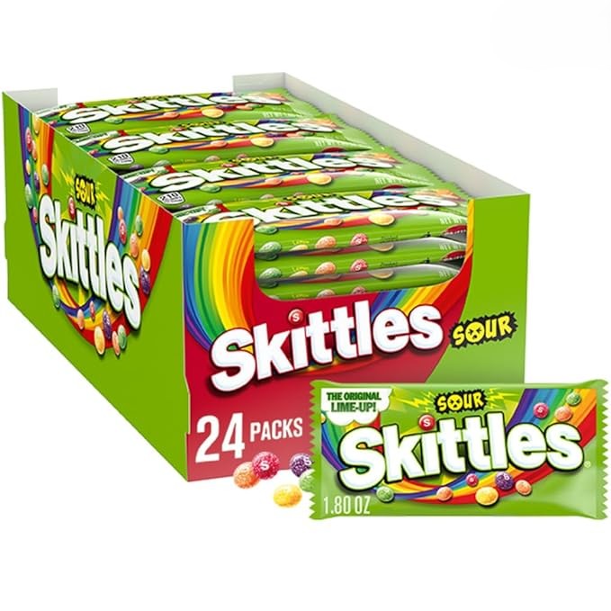 Masticables Sours Singles Skittles 24 x 51 g