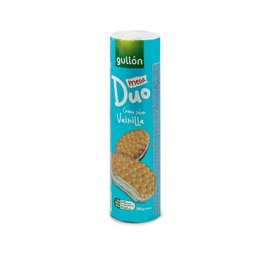 Galletas Sandwich Mega Duo Doble Vainilla Gullón 500 g