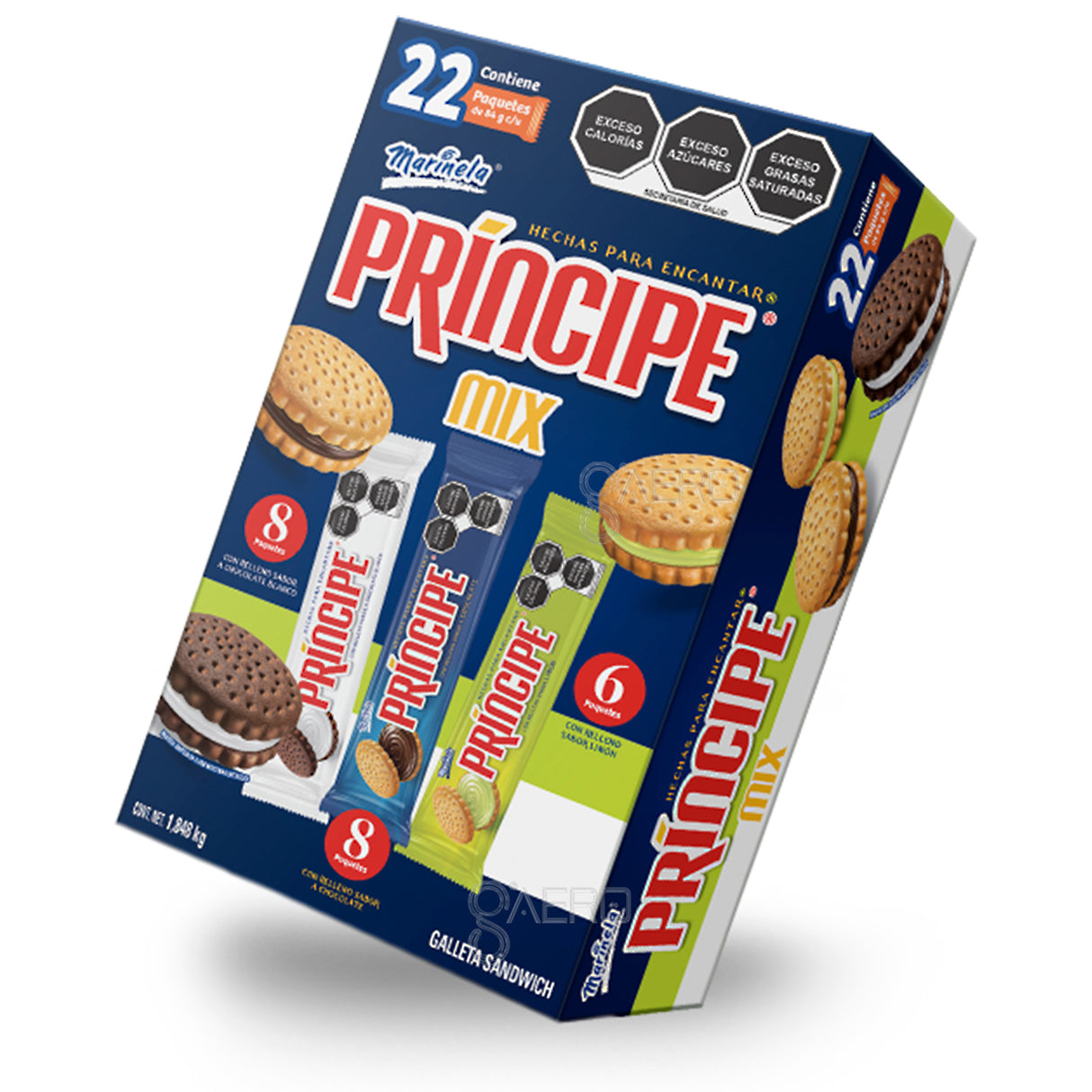 Galletas Príncipe Mix Marinela 22 un x 84 g