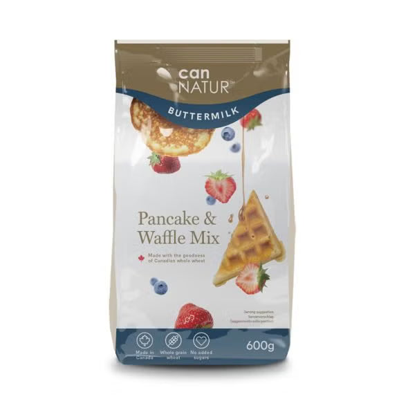 Mezcla Pancake y Waffle Harina Integral Buttermilk can-NATUR 600 g