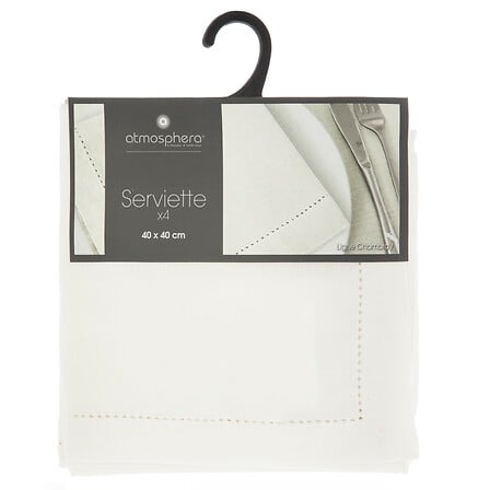 Set 4 Servilletas Chambray White Atmosphera 1 un