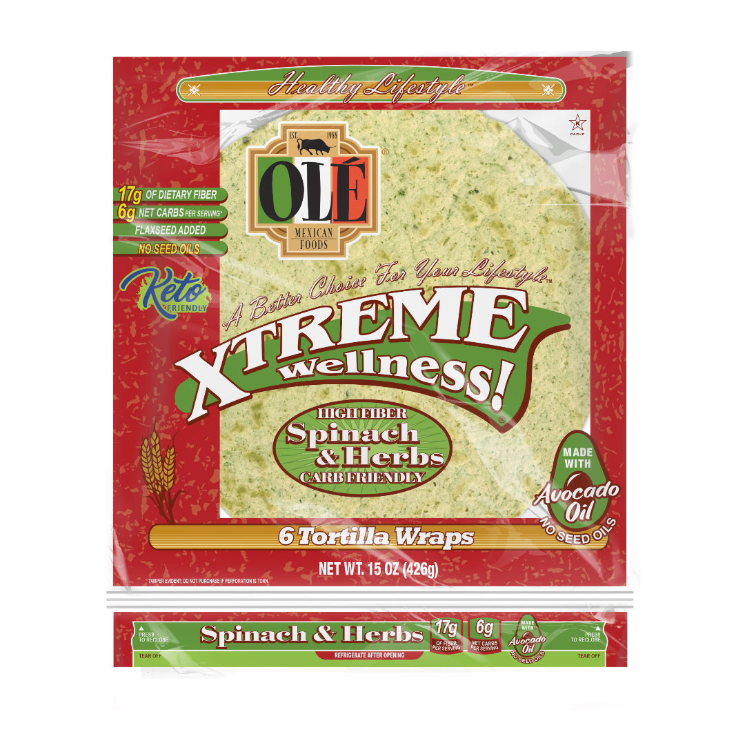 Tortillas Espinaca Hierbas Xtreme Wellness Ole 6 un