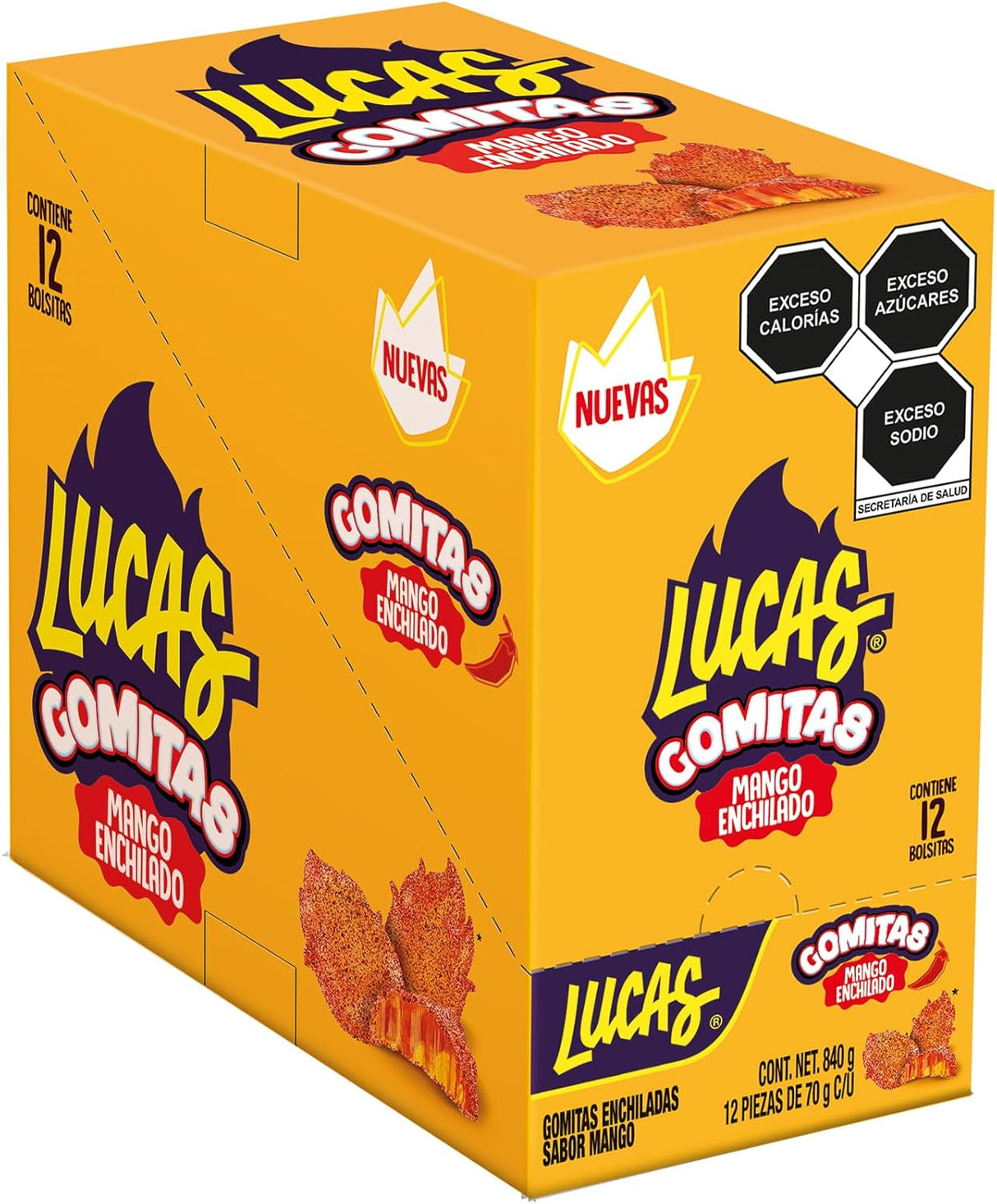 Gomitas Mango Enchilado Lucas 12 x 70 g