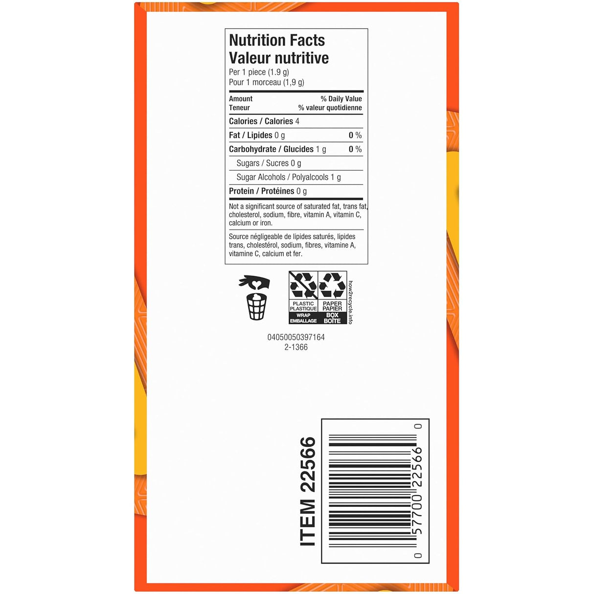 Chicles sin Azúcar Tropical Trident 12 x 14 un