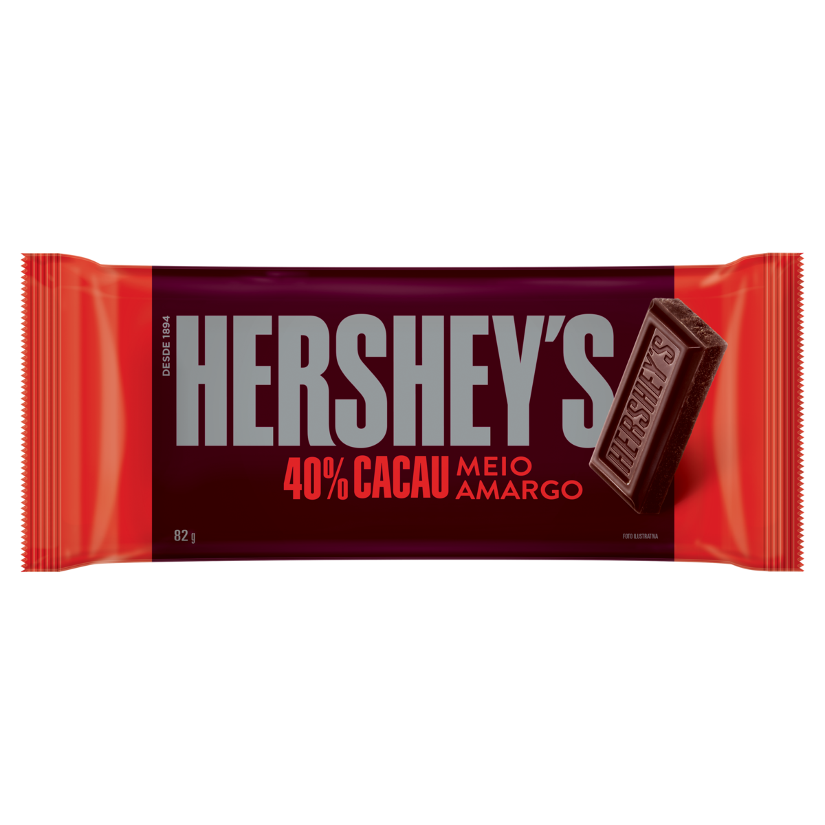 Barra Chocolate 40% Cacao Hershey's 82 g