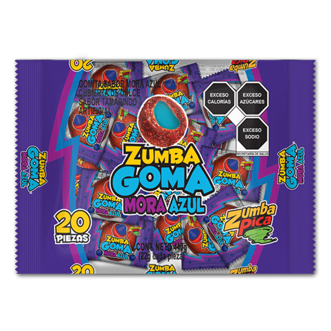 Gomitas Goma Mora Azul Zumba 20 x 22 g