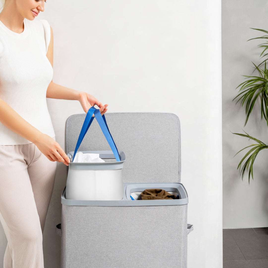 Canasto Ropa Sucia con Separación Home Logics 1 un