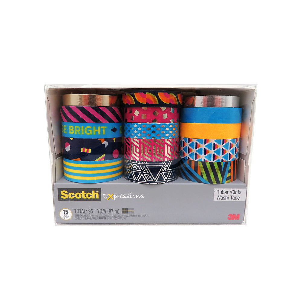 Set 15 Cintas Adhesivas Washi Expressions 3M Scotch 1 un