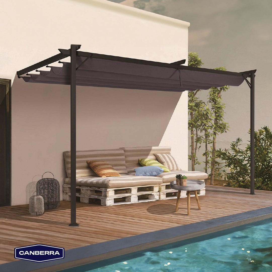 Pérgola Bioclimática Montaje Pared 4 x 2,7 m Canberra 1 un