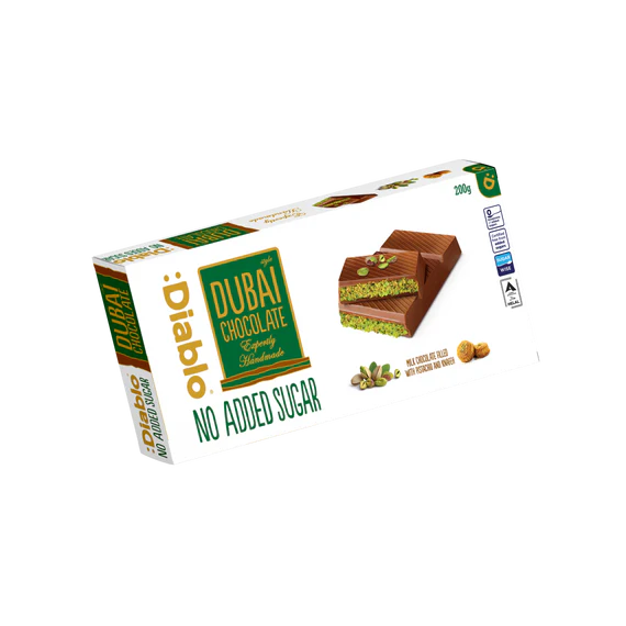 Chocolate Dubai sin Azúcar :Diablo 200 g