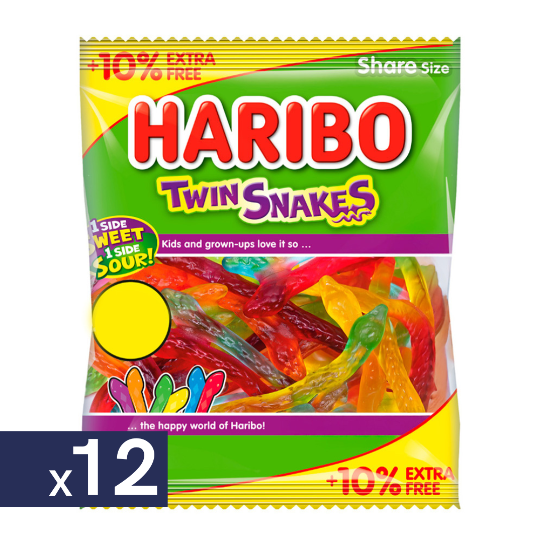 Gomitas Twin Snakes Share Haribo 12 x 154 g