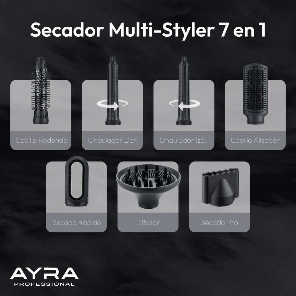 Secador de Pelo Multi-Styler 7 in 1 Ayra Pro 1 un