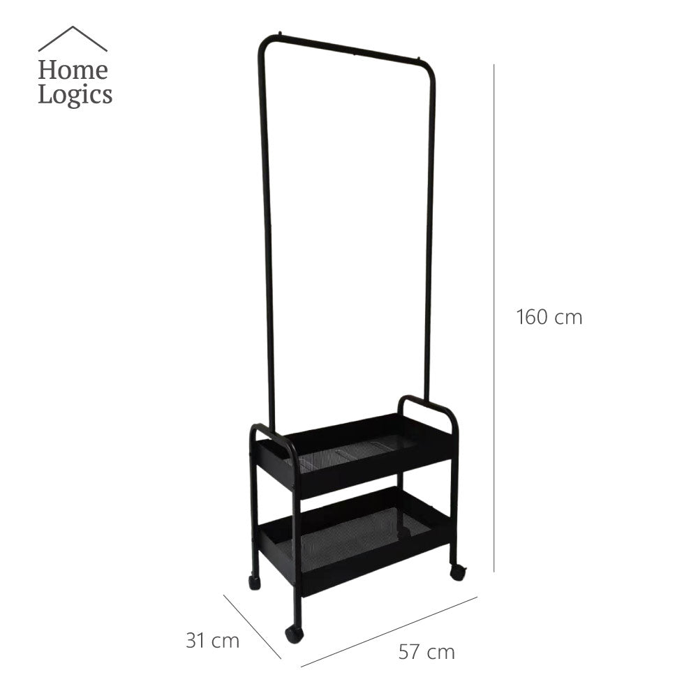 Rack Organizador Ropa 2 Niveles Black Home Logics 1 un