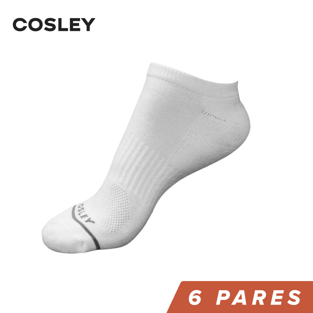 Calcetines Mujer Cushion No Show White Cosley Pack 6