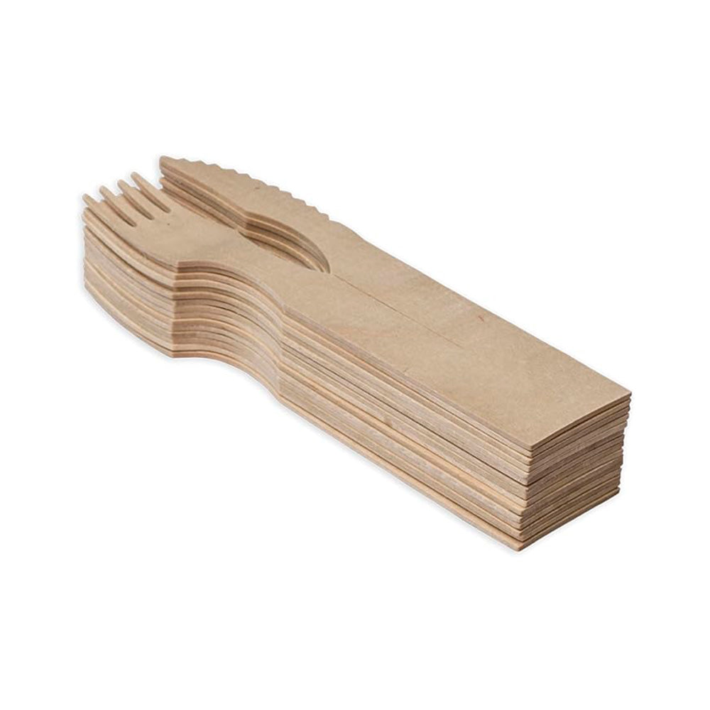 Cubiertos Madera 2 Duo 10 un Clickeat