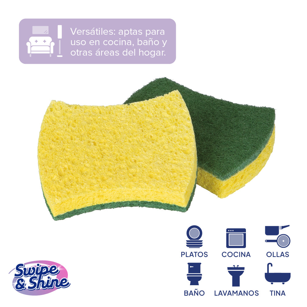 Set de 6 Esponjas Heavy Duty Swipe & Shine