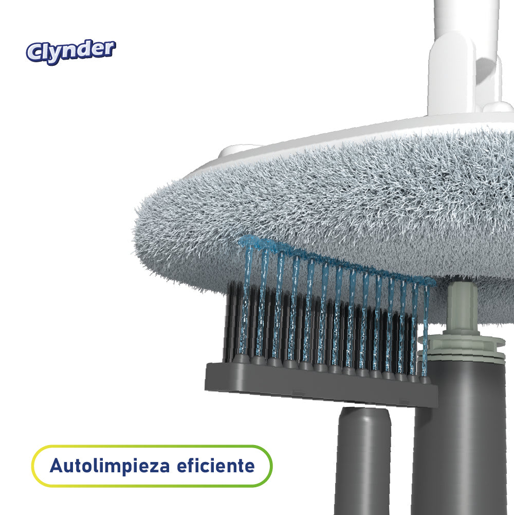 Set Mopa Cuadrada Spin con Repuesto Clynder 1 un