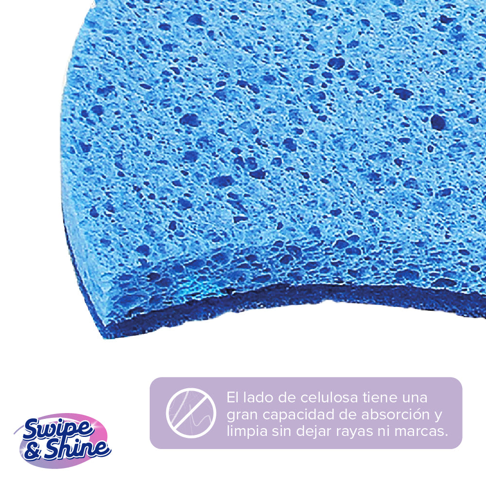 Set 6 Esponjas Celulosa Anti Rayas Swipe & Shine 1 un