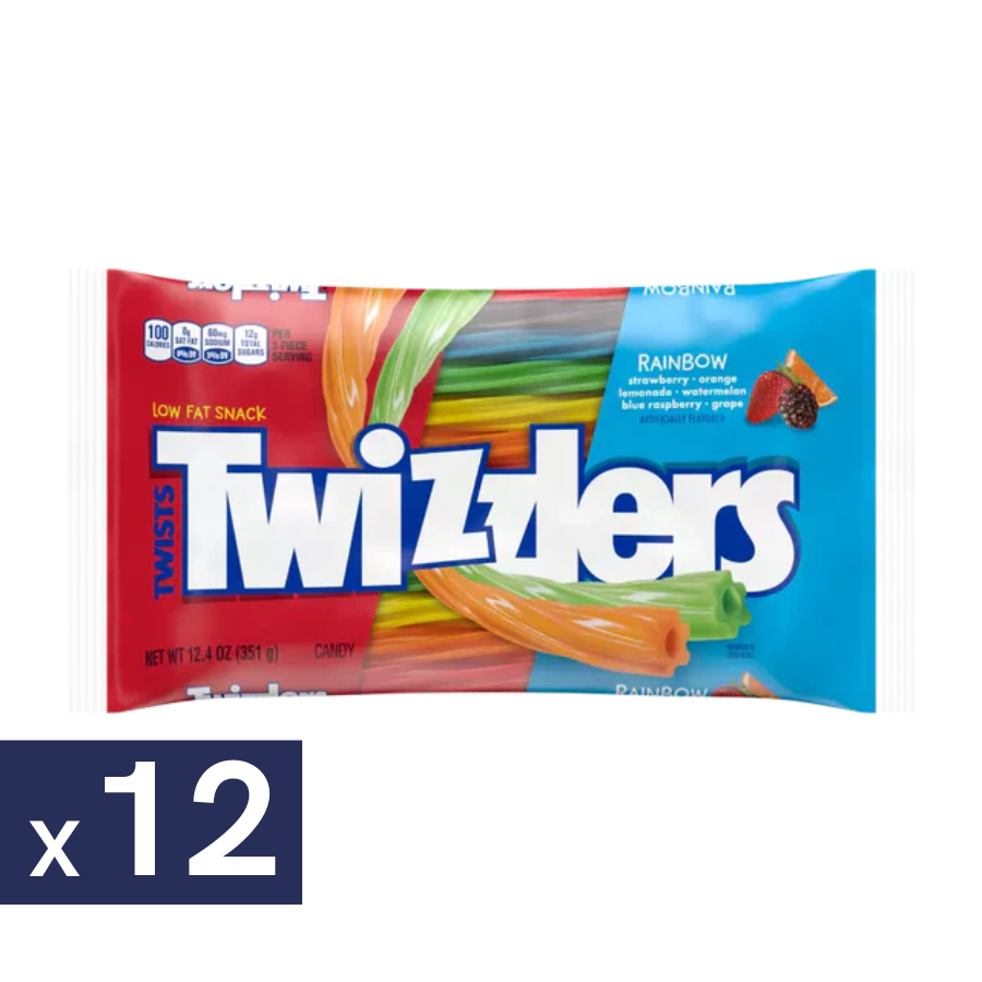 Masticables Twists Rainbow Twizzlers 12 x 351 g