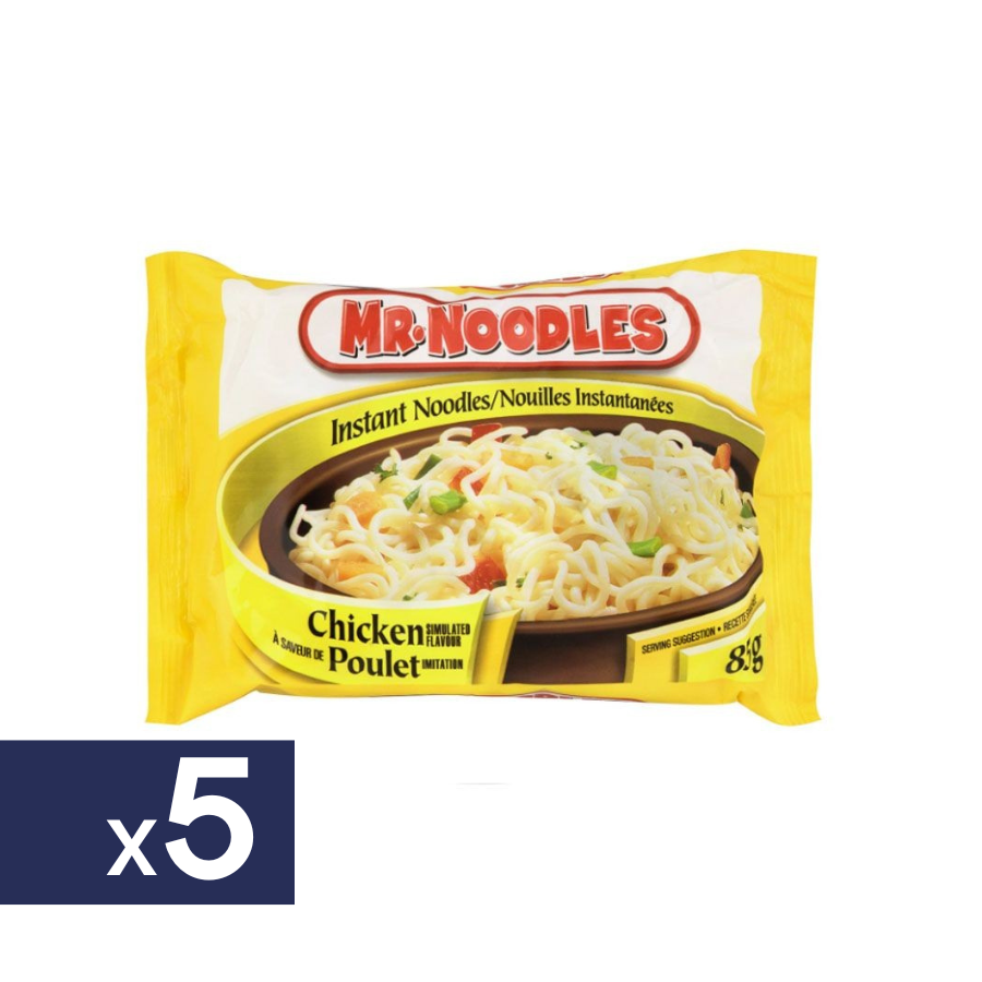 Sopa Fideos Instantánea Sabor Pollo Mr. Noodles 5 x 85 g
