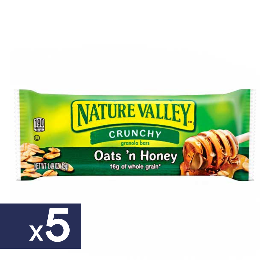 Barrita de Granola con Miel Nature Valley 5 x 42 g