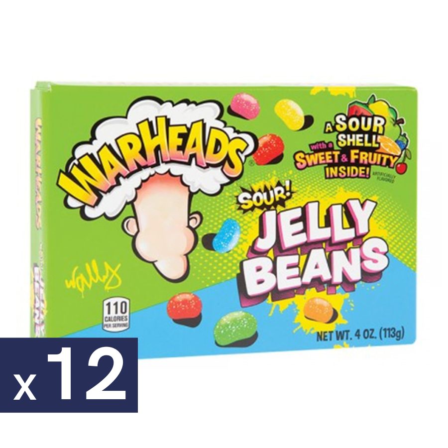 Masticables Sour Jelly Beans Warheads 12 x 113 g
