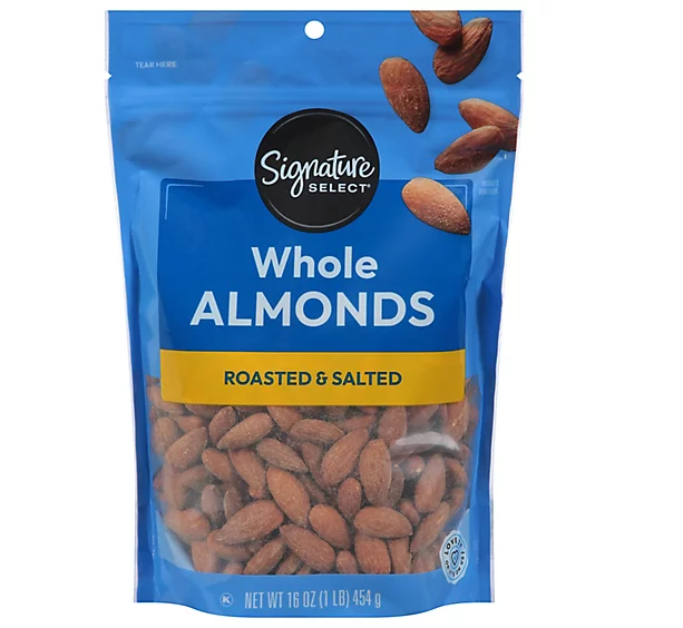 Almendras Enteras Tostadas y Saladas Signature Select 454 g