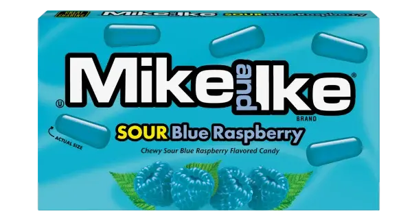 Masticables Sour Blue Raspberry Mike and Ike 12 x 120 g