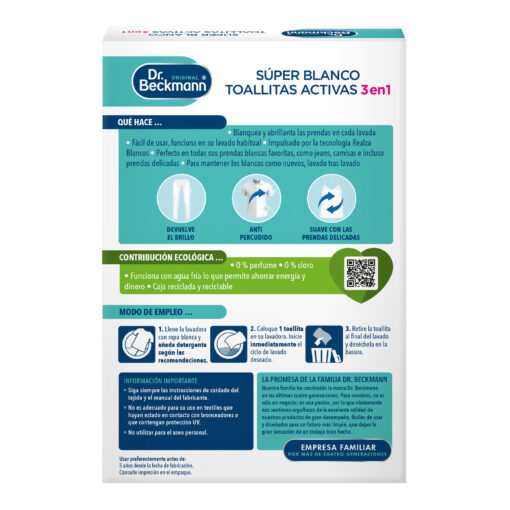 Toallitas Activas Super Blanco Dr. Beckmann 1 un